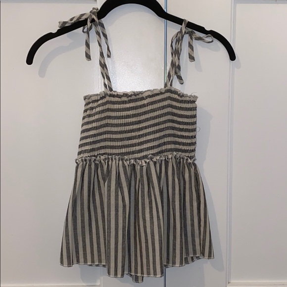 Market Boutique Tops - Market Grey & Beige Top